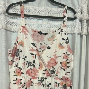 Floral dress with Pink and Green Pattern